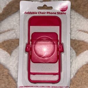 Foldable Chair Phone Stand - Red